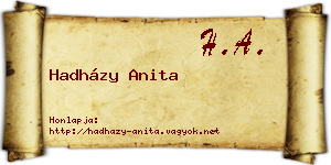 Hadházy Anita névjegykártya